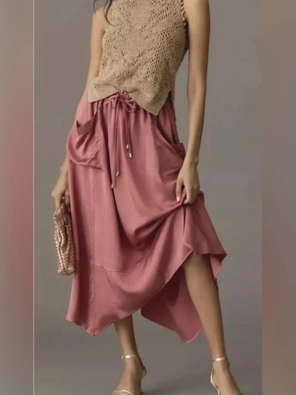 Anthropology Parachute Midi Skirt
